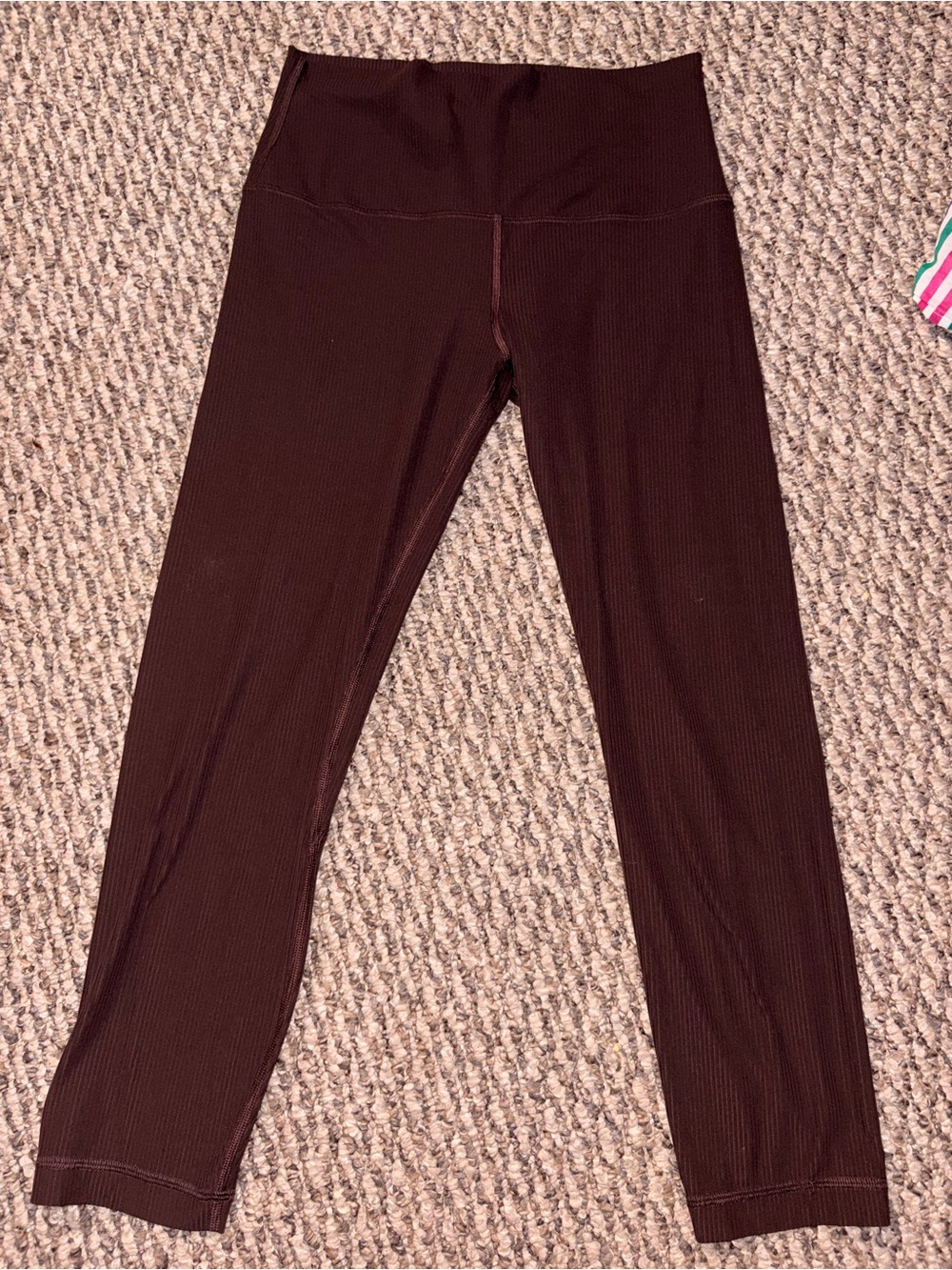 lululemon athletica Brown Ribbed High-Rise Leggings